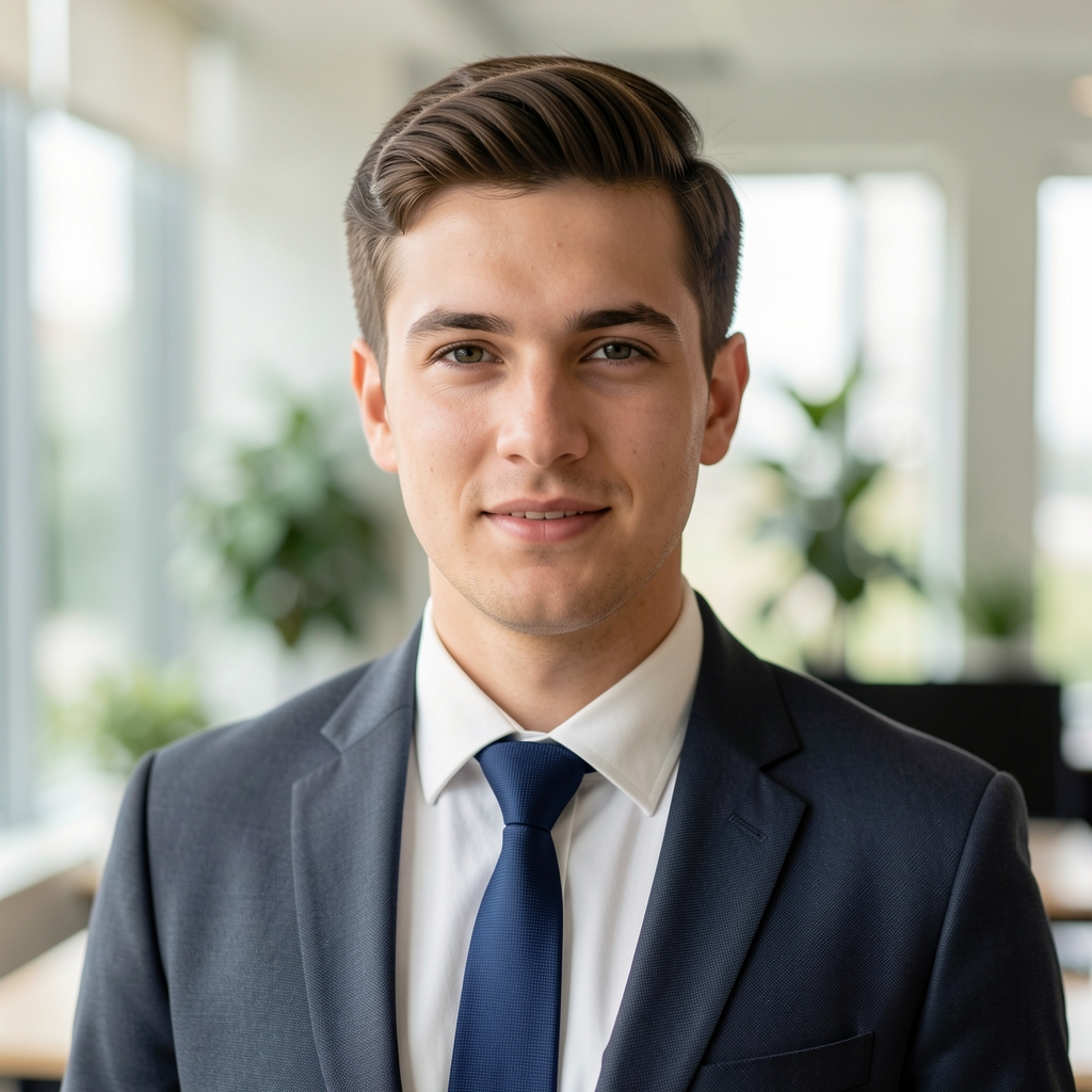 Portrait of Tobias Caldwell, guest contributor, natural light portrait in an office environment